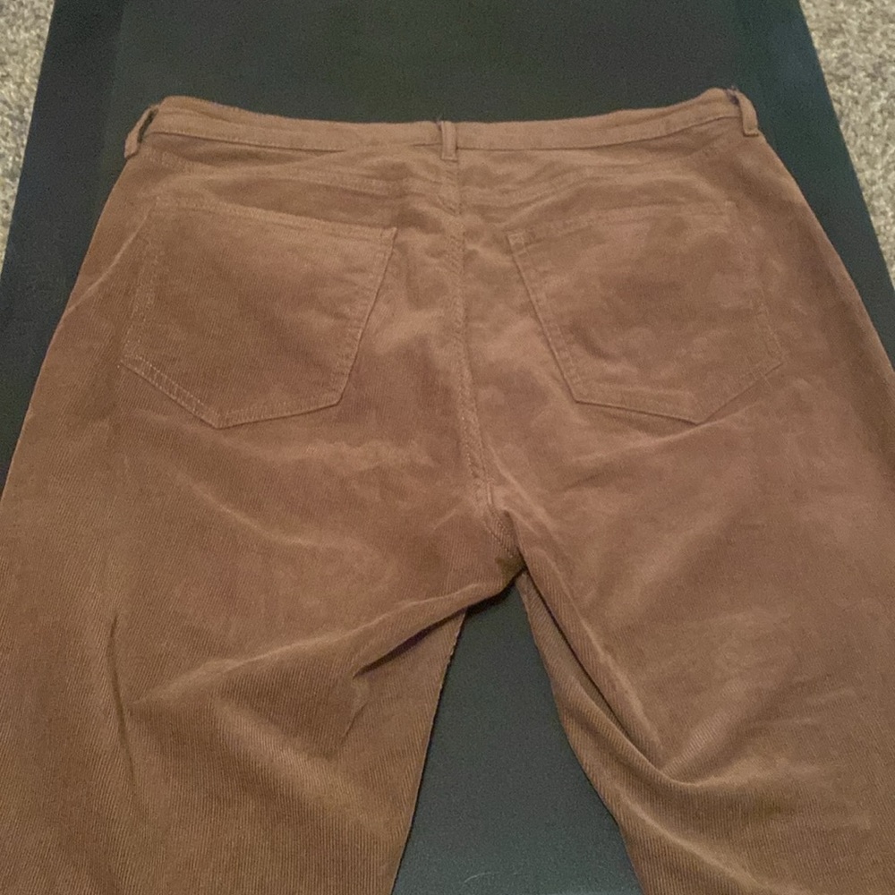 Gap Vintage Slim High Rise chocolate brown Corduroy Pants 14 32 R - Picture 4 of 9